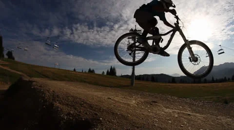 Mountain bike jump Stock Footage 25893295