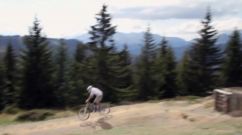 Mountain bike jump Stock Footage 25895224