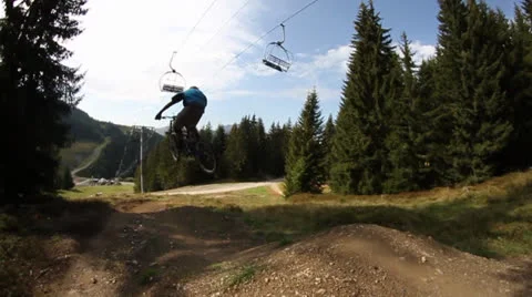 Mountain bike jump Stock Footage 25897097