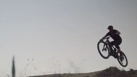 Mountain Bike Jump Stock Footage 139760272