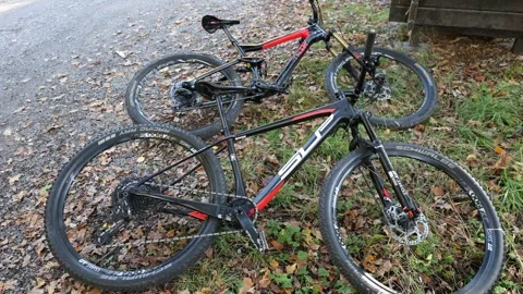 Mountain bike in nature Stock-Footage 296822322