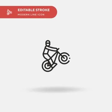 Mountain Bike Simple vector icon. Illustration symbol design template for web Stock Illustration