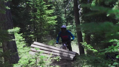 Mountain Biker- Catching air Video stock 140942729
