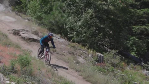 Mountain Biker- Catching air Stock Footage 140942917