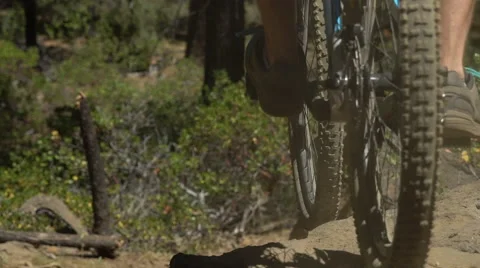 Mountain Biker Descending Stock Footage 66768665