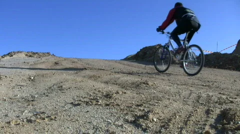 Mountain biker Stock Footage 561792