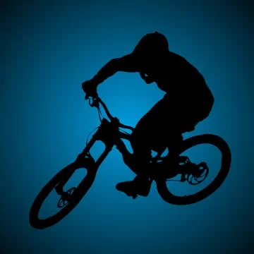 Mountain biker Stock Illustration