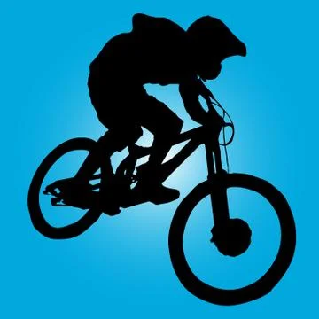 Mountain biker Stock Illustration