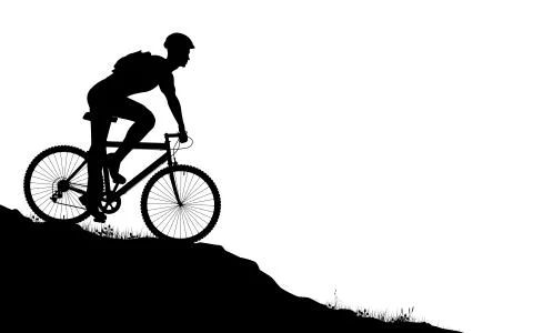Mountain biker Stock Illustration