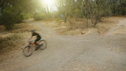 Mountain Biker Jumping Stock Footage 116794554