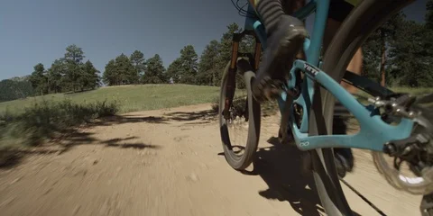 Mountain Biker On Mountain Trail 스톡 동영상 105887664