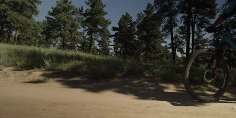 Mountain Biker On Mountain Trail 스톡 동영상 105887859