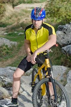 Mountain biker Stock Photos
