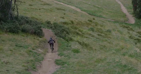 Mountain biker riding out of frame Video stock 73490276