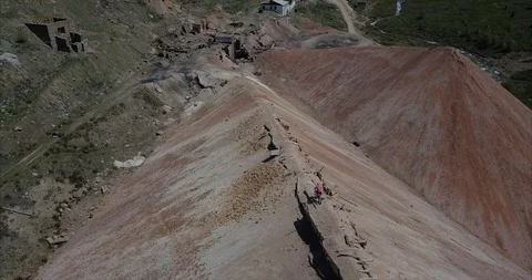 Mountain bikers in mountains of Altay Stock Footage 101881680