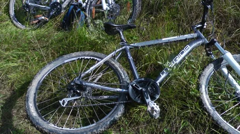 Mountain bikes Stock Footage 32163558