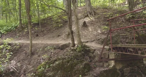 Mountain biking action scenes Stock Footage 114882037