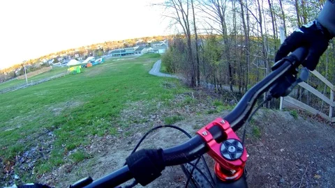 Mountain biking action scenes Stock Footage 114882263