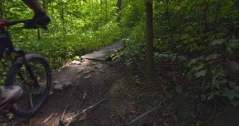 Mountain biking action scenes Stock Footage 114884348