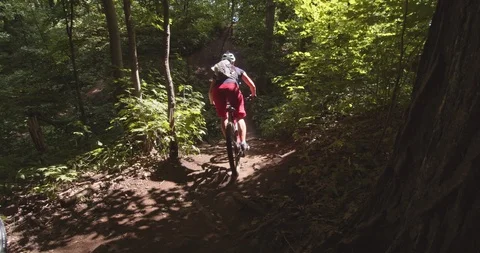 Mountain biking action scenes Stock Footage 114930560