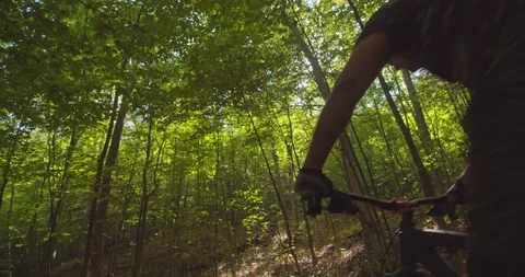 Mountain biking action scenes Stock Footage 114943822