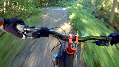 Mountain biking action scenes Stock Footage 114949131