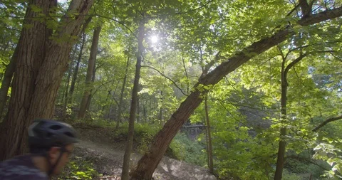 Mountain biking action scenes Stock Footage 114951155