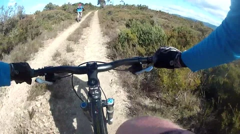Mountain Biking in Beautiful mountains Video stock 46828497