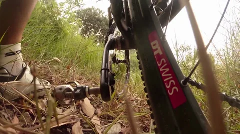 Mountain biking camera view low angle Video stock 39830279
