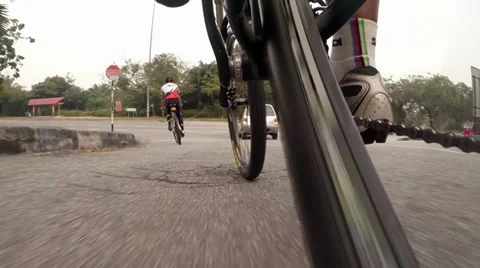 Mountain biking camera view low angle Stock Footage 39830406