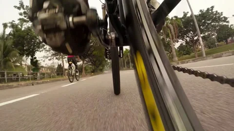 Mountain biking camera view low angle Video stock 39830417