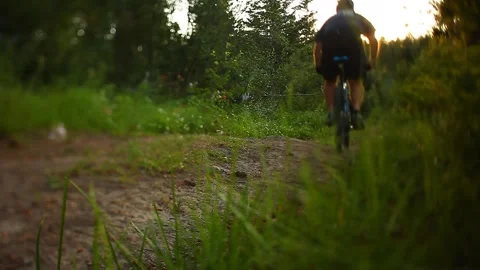 Mountain Biking Closeup Stock Footage 199738371