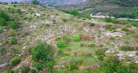 Mountain biking in the Finale Ligure. Stock Footage 99861432