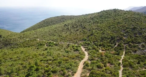 Mountain biking in the Finale Ligure. Stock Footage 99861705