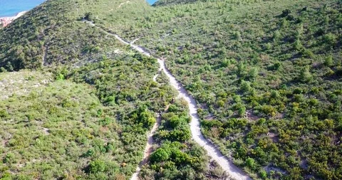 Mountain biking in the Finale Ligure. Stock Footage 99862052