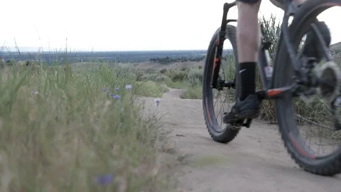 Mountain Biking Foothills Stock Footage 101028498