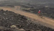 Mountain Biking Mtb Cyclist Person Cycling On Biking Trail Stock Footage