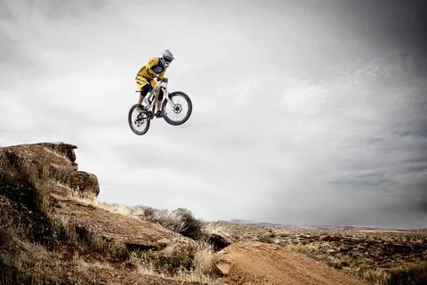 Mountain biking Foto stock