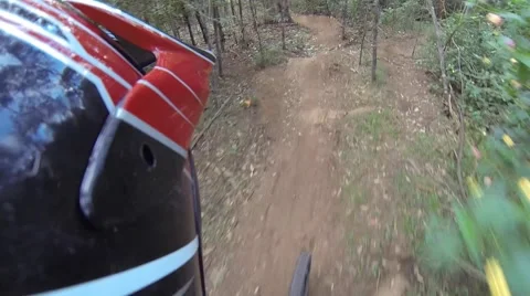 Mountain biking on a single trail Video stock 51139319