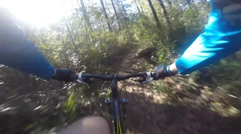 Mountain Biking, Single Trail Superview Stockbeeldmateriaal 52706689