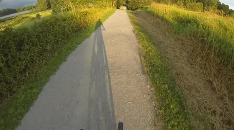 Mountain biking at sunset Video stock 40862334