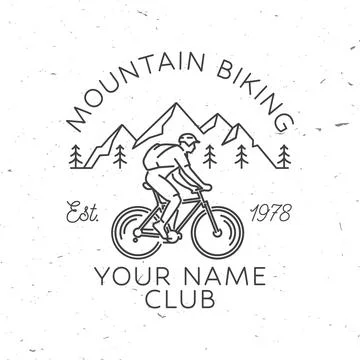 Mountain biking. Vector illustration. Concept for shirt or logo, print, stamp or Stock Illustration