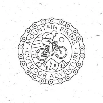 Mountain biking. Vector illustration. Concept for shirt or logo, print, stamp or 스톡 일러스트