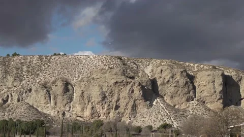 Mountain with birds flying Stock Footage 144704528
