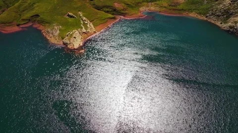 Mountain Blue Lake Stock Footage 137959357