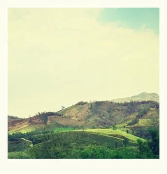 Mountain at the blue sky. Foto stock