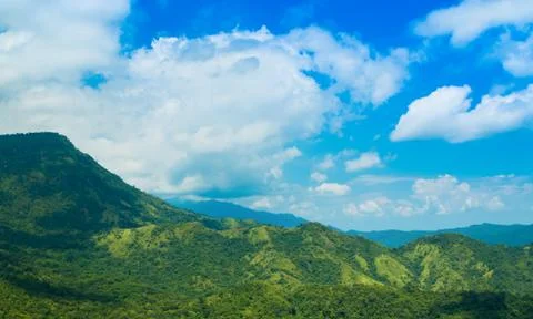 Mountain with blue sky Stock Photos