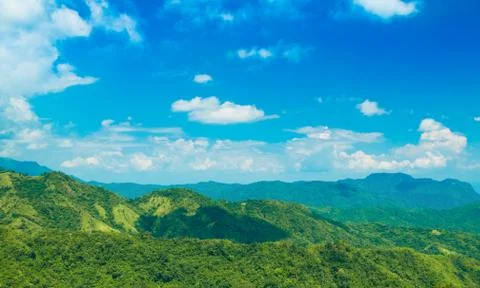 Mountain with blue sky Stock Photos