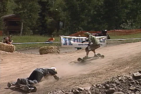 Mountain Board Crash 4 Video stock 27130064