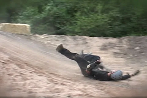 Mountain Board Crash Video stock 27129923